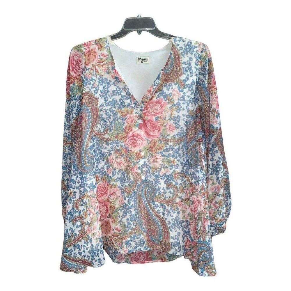 Anthropologie Show Me Your Mumu Floral Blouse Boho sz S